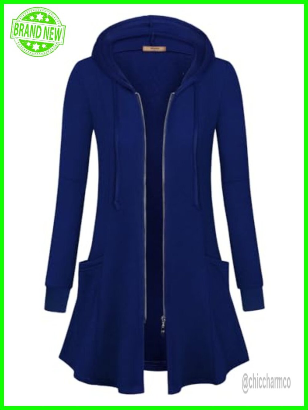 Miusey Women's Zip Up Long Hoodie Jacket Lightweight Tunic Sweatshirt Open